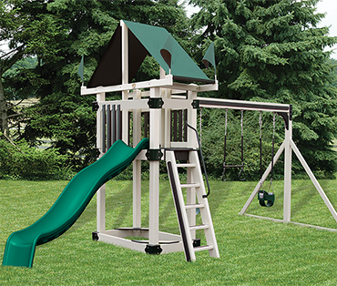 Swing Kingdom Kastle Tower A-3 Deluxe playset sold, installed, serviced by Play King, South Florida swing set dealer