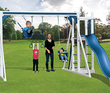 Swing Kingdom Kastle Tower KC-7 Deluxe playset sold, installed, serviced by Play King, South Florida swing set dealer