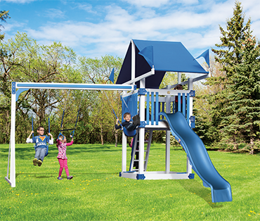 Swing Kingdom Kastle Tower KC-3 Deluxe playset sold, installed, serviced by Play King, South Florida swing set dealer