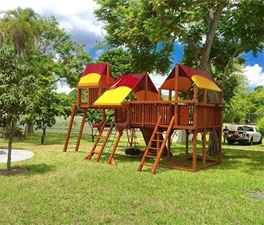 Woodplay playset in Southwest Ranches Florida, installed by Play King 